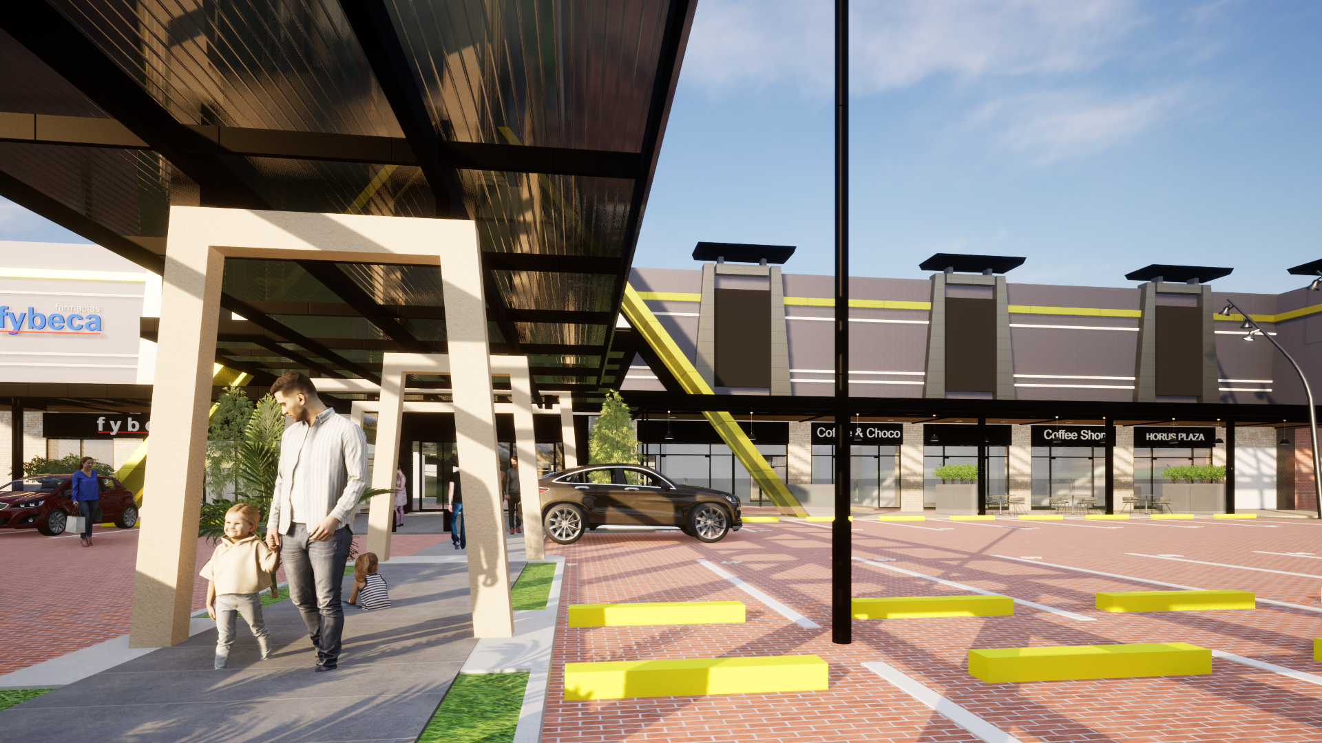 Interior de centro comercial