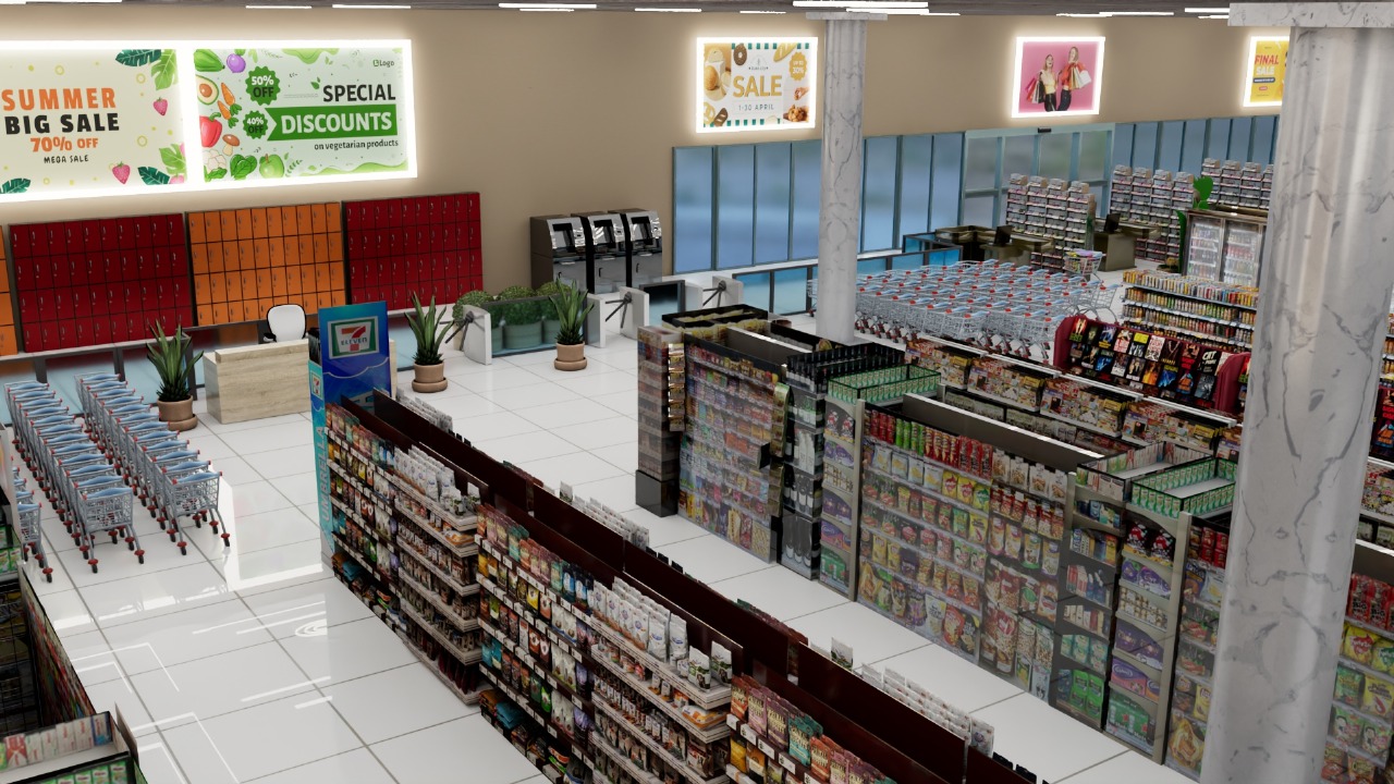 Interior de centro comercial